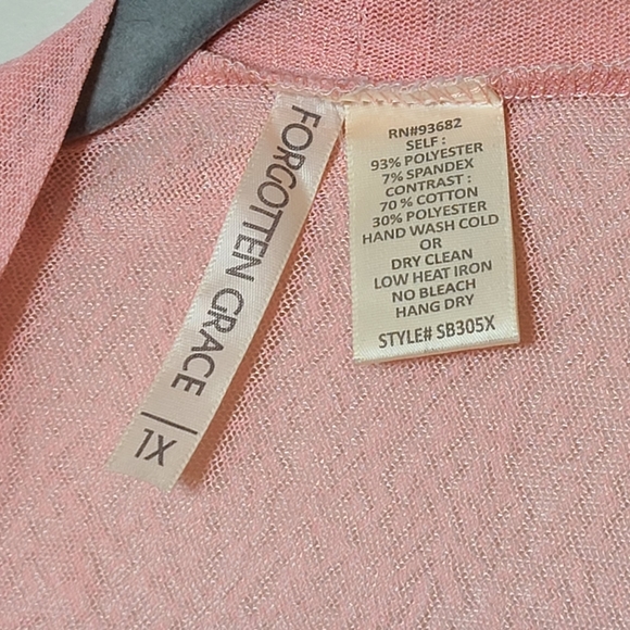 FORGOTTEN GRACE WOMENS SIZE 1X LONG CARDIGAN KIMONO TOP - Picture 5 of 11